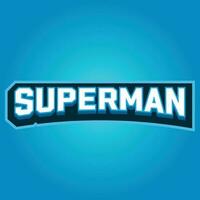 vecteur Superman texte logo conception