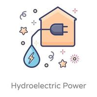 conception d'énergie hydroélectrique vecteur