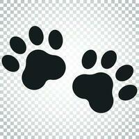 patte impression vecteur icône. chien ou chat empreinte de patte illustration. animal silhouette. Facile affaires concept pictogramme sur isolé Contexte.