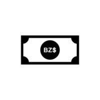 Belize devise symbole, Belize dollar icône, bzd signe. vecteur illustration