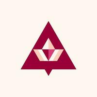 lettre une logo conception inspiration avec Triangles et diamants, lettre une logo conception Facile mais élégant vecteur