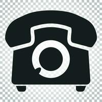 téléphone vecteur icône. vieux ancien Téléphone symbole illustration. Facile affaires concept pictogramme sur isolé Contexte.