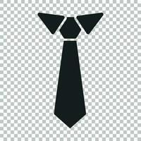 attacher plat icône. cravate vecteur illustration.