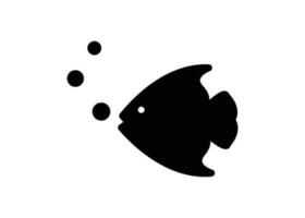 poisson icône silhouette conception illustration isolé vecteur