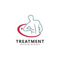 traitement chiropratique logo conception inspiration. physiothérapie symbole icône conception vecteur