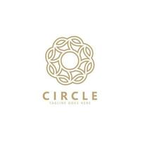 cercle logo modèle. circulaire modèle dans forme de mandala Oriental modèle Islam arabe Indien turc Pakistan chinois vecteur