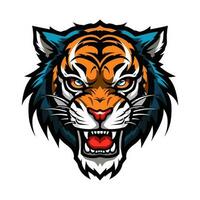 expressif main tiré tigre illustration dans logo conception, mettant en valeur la grâce et force. parfait pour marques vouloir une toucher de sauvage élégance vecteur