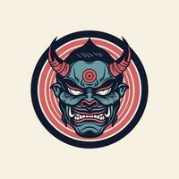 oni hannya masque conception embrasse le Puissance de Japonais folklore avec cette frappant illustration. transmettre intensité et mystère dans votre logo ou ouvrages d'art vecteur