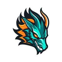 dragon logo vecteur agrafe art illustration