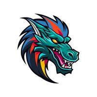 dragon mascotte logo vecteur agrafe art illustration
