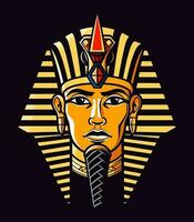 égyptien d'or pharaon vecteur agrafe art illustration