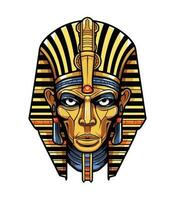 une majestueux égyptien d'or pharaon vecteur agrafe art illustration, incorporant Puissance et royalties, parfait pour ancien Egypte inspiré dessins et historique projets