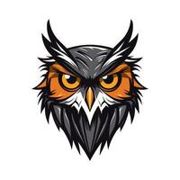 hibou logo vecteur agrafe art illustration