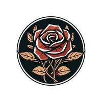 des roses fleur logo agrafe art illustration vecteur