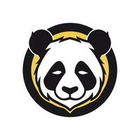 Panda mascotte logo vecteur agrafe art illustration