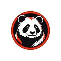 Panda mascotte logo vecteur agrafe art illustration