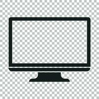 ordinateur vecteur illustration. moniteur plat icône. la télé symbole.