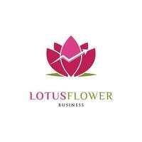 lotus fleur La Flèche icône logo conception modèle vecteur