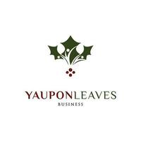 yaupon feuilles gens icône logo conception modèle vecteur