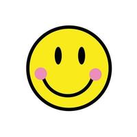icône de style pop art sourire emoji vecteur
