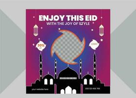 social médias Publier conception pour eid vente. vecteur