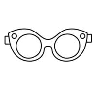 icône de style de ligne de lunettes de soleil pop art vecteur
