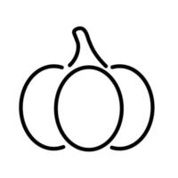 icône de style de ligne fraîche de légumes à l'ail vecteur