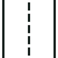 tout droit route avec blanc marquages vecteur illustration. Autoroute route icône.