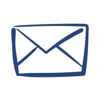 icône de style de forme libre de courrier enveloppe vecteur