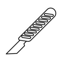 icône de style de ligne de scalpel médical vecteur