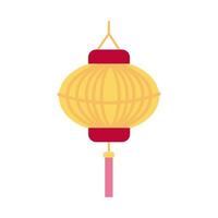 lampe de mi automne décoration suspendue jaune icône de style plat vecteur