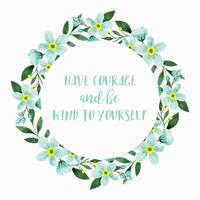 Vector Be Kind Couronne florale