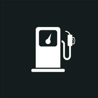 carburant gaz station icône. voiture essence pompe plat illustration. vecteur