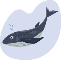 baleine dessin animé Marin animal vecteur illustration