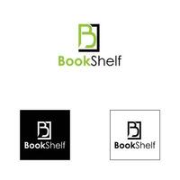 b lettre logo conception pour votre entreprise. livre étagère unique logo conception. vecteur