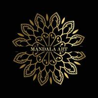 luxe mandala Contexte avec d'or arabesque modèle arabe islamique est style. Ramadan style décoratif mandala. mandala pour imprimer, affiche, couverture, brochure, prospectus, bannière. vecteur