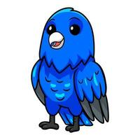 mignonne bleu facteur canari dessin animé vecteur