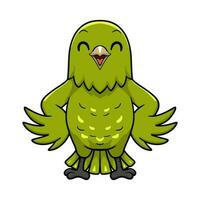 mignonne vert canari dessin animé permanent vecteur