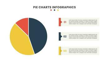 Facile affaires tarte graphique infographie modèle conception vecteur