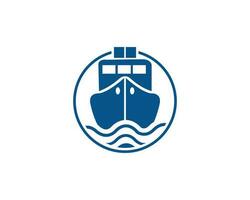 moderne navire logo conception icône vecteur graphique modèle.