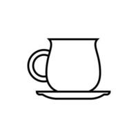 café tasse icône vecteur. thé tasse illustration signe. moka symbole. thé logo. chaud boisson marquer. vecteur
