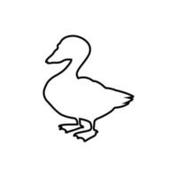 canard icône vecteur. oiseau illustration signe. chasse symbole. OIE logo. vecteur