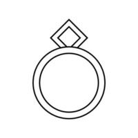 bague icône vecteur. mariage illustration signe. bijou symbole. gemme logo. vecteur