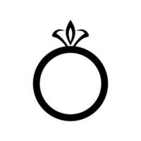 bague icône vecteur. mariage illustration signe. bijou symbole. gemme logo. vecteur