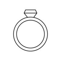 bague icône vecteur. mariage illustration signe. bijou symbole. gemme logo. vecteur