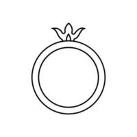 bague icône vecteur. mariage illustration signe. bijou symbole. gemme logo. vecteur