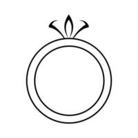 bague icône vecteur. mariage illustration signe. bijou symbole. gemme logo. vecteur