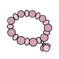 des gamins bijoux. dessin de bracelet de coloré perles pour les enfants isolé sur blanche. vecteur