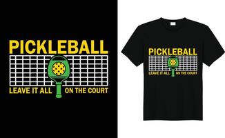 vecteur pickleball T-shirt conception ou pickleball affiche conception ou pickleball illustration