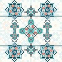 traditionnel islamique conception. illustration de floral islamique géométrique décoration. Maroc sans couture frontière. mosquée décoration élément. vecteur